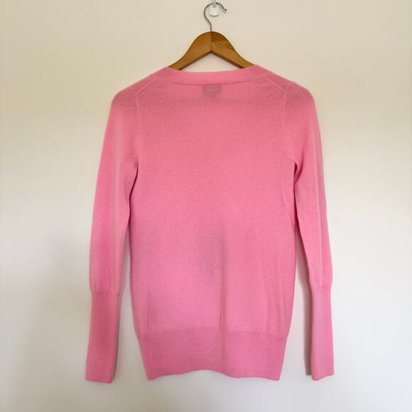 J Crew Collection Cashmere V Neck Sweater in Pink - Picture 5 of 7